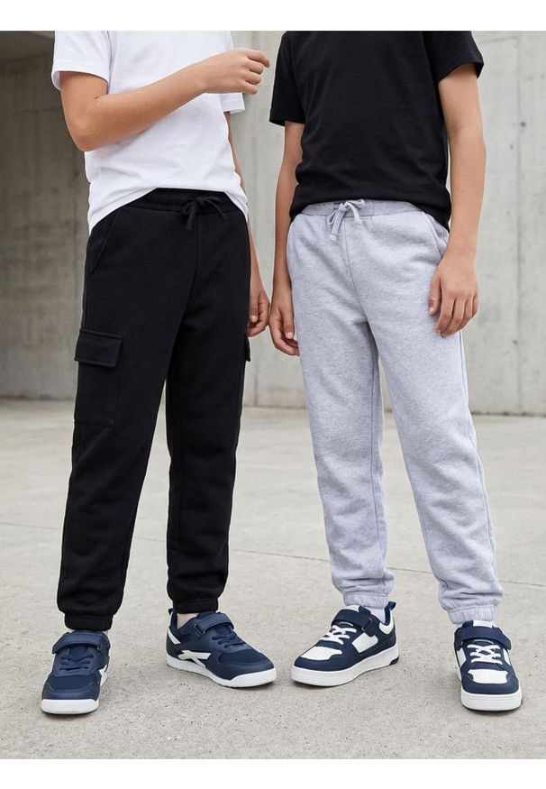 Sinsay - Spodnie jogger 2 pack - czarny. Kolor: czarny