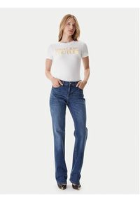 Versace Jeans Couture T-Shirt 79HAHT02 CJ03T Biały Regular Fit. Kolor: biały. Materiał: bawełna #4