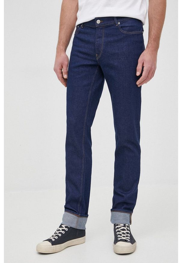 Trussardi Jeans - Trussardi jeansy Denim 370 męskie. Kolor: niebieski