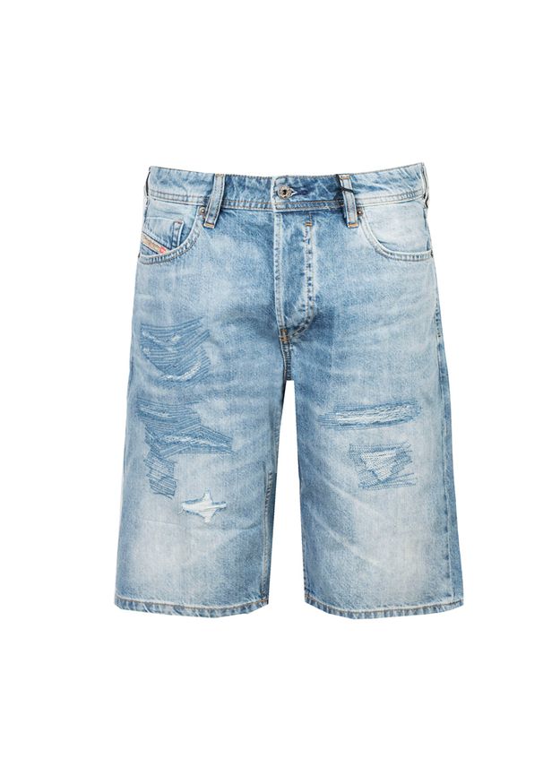 Diesel Szorty "Keeshort" | 00SD3V-RB012 | Keeshort Short Pants Denim | Mężczyzna | Niebieski. Okazja: na co dzień. Kolor: niebieski. Materiał: bawełna. Wzór: aplikacja. Styl: casual