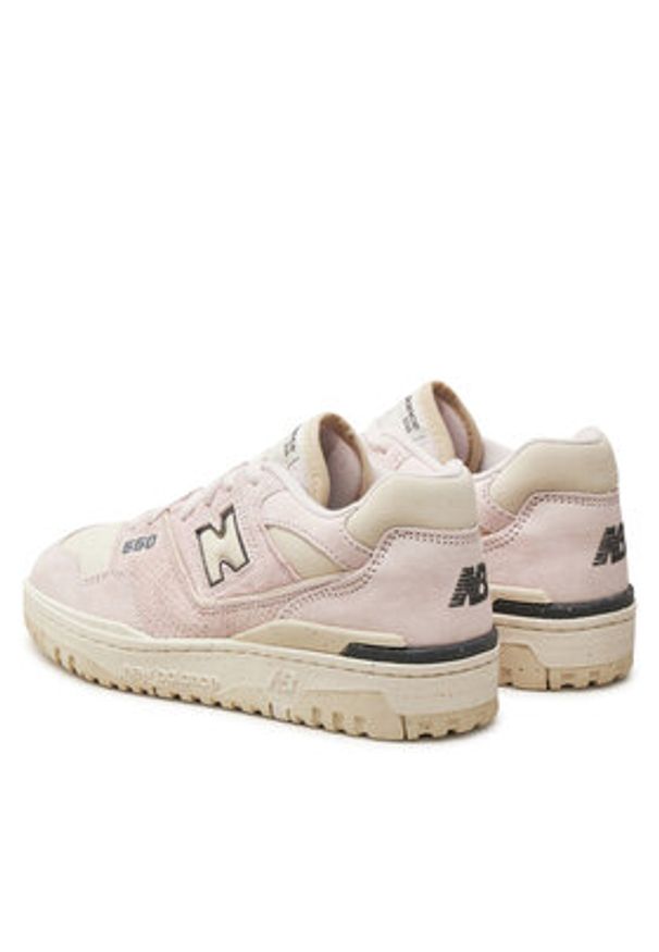 New Balance Sneakersy BBW550RC Różowy. Kolor: różowy. Materiał: zamsz, skóra