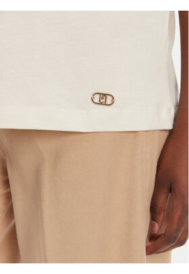 Liu Jo Sport T-Shirt TA5187 J6308 Biały Relaxed Fit. Kolor: biały. Materiał: bawełna. Styl: sportowy