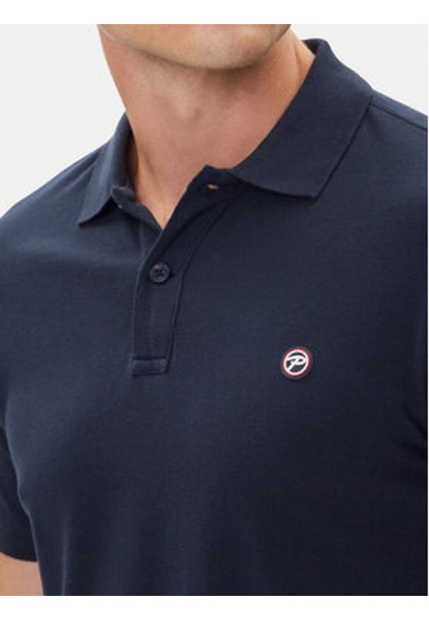 Petrol Industries Polo M-ROS-POL002 Granatowy Regular Fit. Typ kołnierza: polo. Kolor: niebieski. Materiał: bawełna