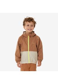 quechua - Kurtka turystyczna dla dzieci Quechua MH500 wodoodporna. Kolor: brązowy. Materiał: materiał, tkanina. Sezon: lato. Styl: sportowy. Sport: turystyka piesza #1