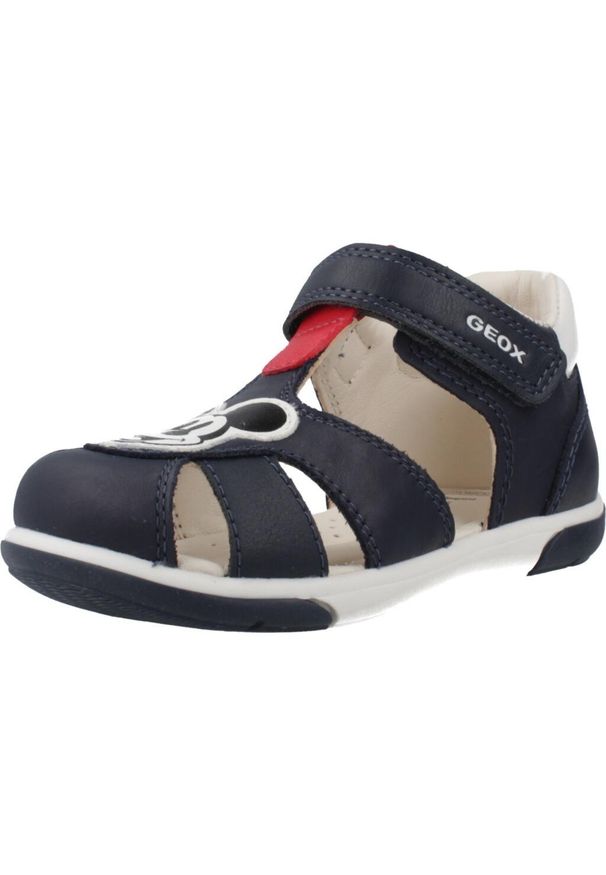 Geox - Sandały GEOX B SANDAL ZAPITO BOY Niebieski. Kolor: niebieski. Materiał: skóra, syntetyk. Sport: turystyka piesza