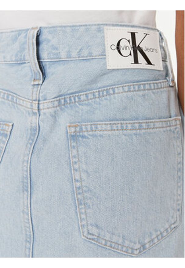 Calvin Klein Jeans Spódnica jeansowa J20J222828 Niebieski Slim Fit. Kolor: niebieski. Materiał: jeans