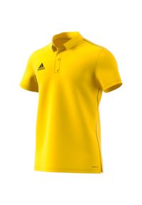 Adidas - Koszulka adidas Core 18 Climalite Polo M FS1902. Typ kołnierza: polo. Kolor: żółty. Technologia: ClimaLite (Adidas). Sport: piłka nożna