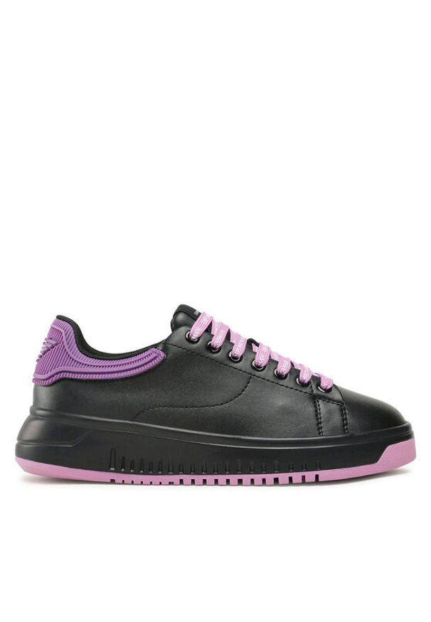 Emporio Armani Sneakersy X3X024 XN825 R295 Czarny. Kolor: czarny. Materiał: skóra