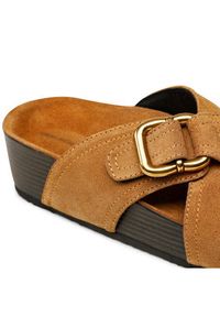 Gino Rossi Klapki 22SS40 Brązowy. Kolor: brązowy. Materiał: zamsz, skóra #3