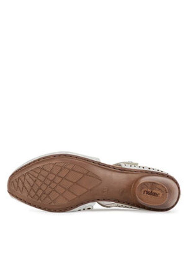 Rieker Czółenka 43753-90 Srebrny. Kolor: srebrny. Materiał: skóra
