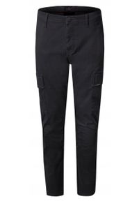 Bawełniane Spodnie z Bocznymi Kieszeniami (Cargo) - Pako Jeans - Czarne. Kolor: czarny. Materiał: elastan, bawełna #1