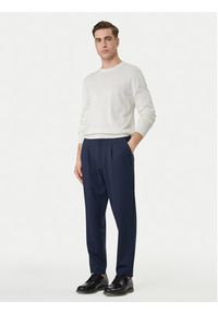 Calvin Klein Spodnie materiałowe LV04LF607G Granatowy Tapered Fit. Kolor: niebieski. Materiał: wiskoza #4