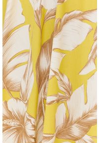 TwinSet - Twinset spódnica bawełniana kolor żółty midi rozkloszowana. Kolor: żółty. Materiał: bawełna #2