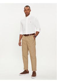 Polo Ralph Lauren Koszula 710932545002 Biały Custom Fit. Typ kołnierza: polo. Kolor: biały. Materiał: bawełna #5