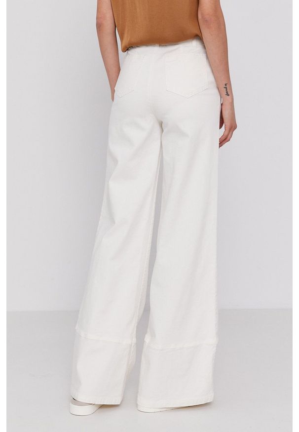 United Colors of Benetton Jeansy damskie high waist. Stan: podwyższony. Kolor: beżowy