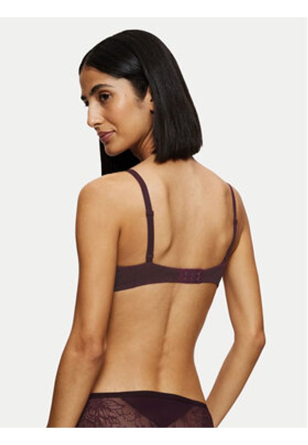 Triumph Biustonosz z fiszbiną Amourette Charm 10214459 Bordowy. Kolor: czerwony. Materiał: syntetyk