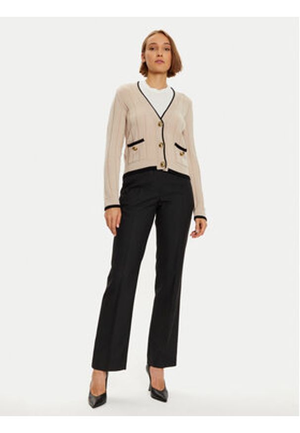 Luisa Spagnoli Kardigan Mozione 58437 Beżowy Regular Fit. Kolor: beżowy. Materiał: wełna