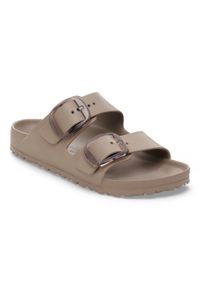 Birkenstock - BIRKENSTOCK Arizona Big Buckle EVA Gray Taupe Klapki damskie. Okazja: na spacer, na plażę. Kolor: brązowy. Materiał: materiał. Sezon: lato. Styl: elegancki, klasyczny #3