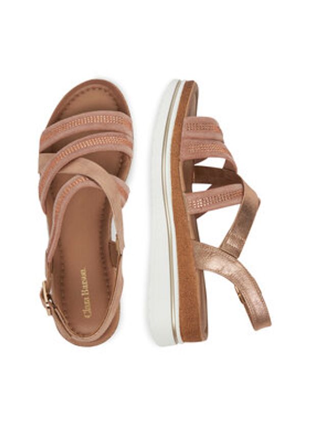 Clara Barson Sandały WS2506-09 Różowy. Kolor: różowy. Materiał: materiał