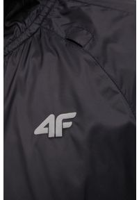 4f - 4F kurtka do biegania kolor czarny przejściowa. Kolor: czarny. Materiał: materiał. Długość rękawa: raglanowy rękaw #6