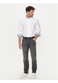 GANT - Gant Koszula Oxford 3230115 Biały Slim Fit. Kolor: biały. Materiał: bawełna