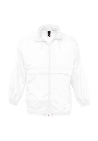 SOL'S - Wiatrówka Unisex Surf Dla Dorosłych. Kolor: biały