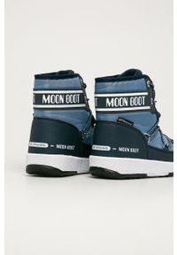 Moon Boot - Śniegowce dziecięce. Zapięcie: sznurówki. Kolor: niebieski. Materiał: guma