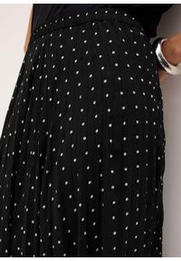 bonprix - Spódnica z szyfonu z efektem kreszowania. Kolor: czarny. Materiał: szyfon. Styl: elegancki #2
