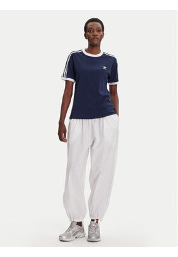 Adidas - adidas T-Shirt 3-Stripes JY4852 Granatowy Regular Fit. Kolor: niebieski. Materiał: bawełna