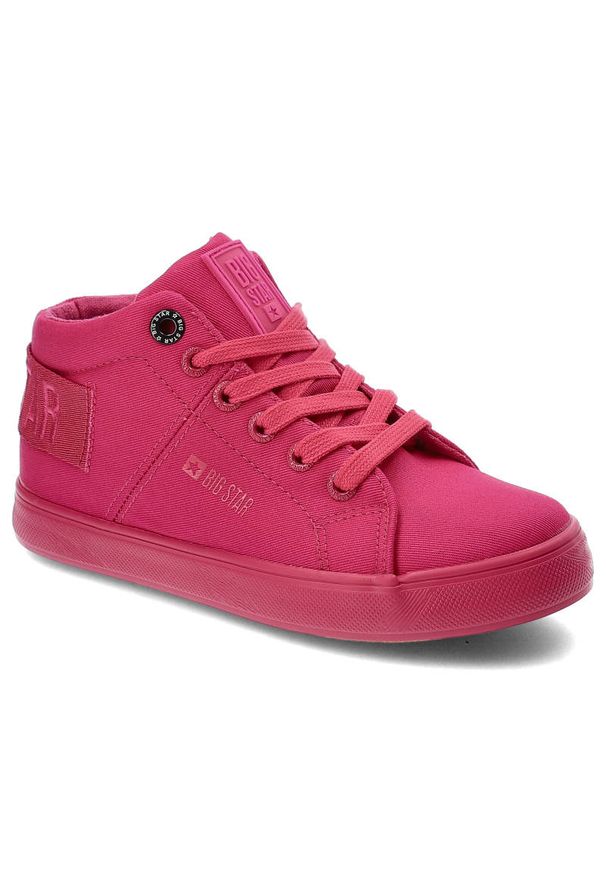 Big-Star - Różowe Sneakersy Big Star Wygodne Buty Dziecięce. Kolor: różowy. Materiał: materiał. Szerokość cholewki: normalna