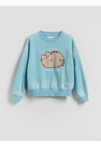 Reserved - Bluza Pusheen - jasnoniebieski. Kolor: niebieski. Materiał: bawełna