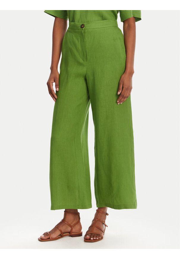 Marella Kuloty Silvana 2515131022 Zielony Regular Fit. Kolor: zielony. Materiał: len
