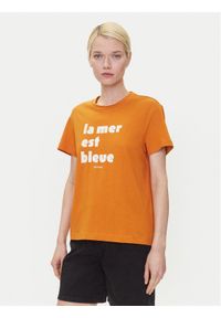 Mustang T-Shirt Floris 1016157 Pomarańczowy Relaxed Fit. Kolor: pomarańczowy. Materiał: bawełna