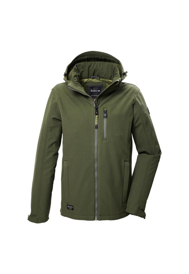 GIGA DX - Kurtka softshell z kapturem Killtec GW 29. Typ kołnierza: kaptur. Kolor: zielony, szary, wielokolorowy. Materiał: softshell. Sport: turystyka piesza