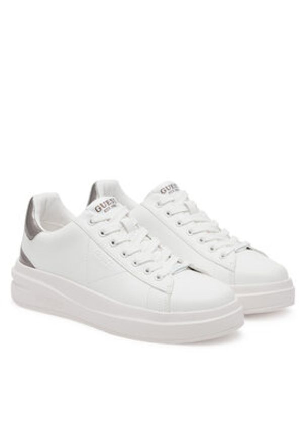 Guess Sneakersy FLJBIN LEA12 Biały. Kolor: biały. Materiał: skóra