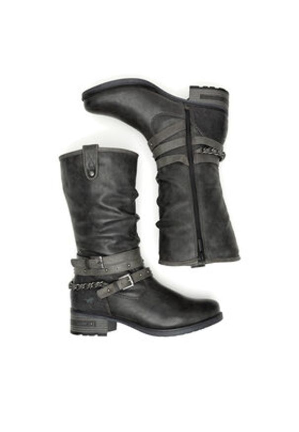 Mustang Kozaki 1229-605 Szary. Kolor: szary. Materiał: materiał