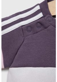 Adidas - adidas dres niemowlęcy kolor różowy. Kolor: różowy. Materiał: dresówka #3