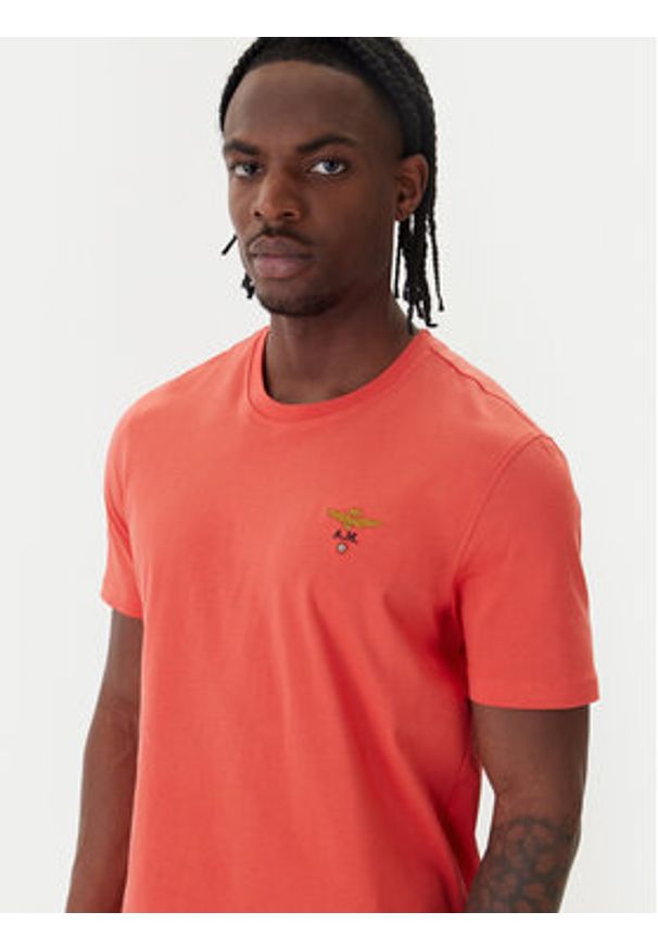 Aeronautica Militare T-Shirt 261TS1580UJ00372 Pomarańczowy Regular Fit. Kolor: pomarańczowy. Materiał: bawełna