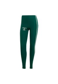 Adidas - Legginsy Optime Heritage Full-Length. Kolor: biały, wielokolorowy, zielony. Materiał: materiał. Technologia: ClimaCool (Adidas)