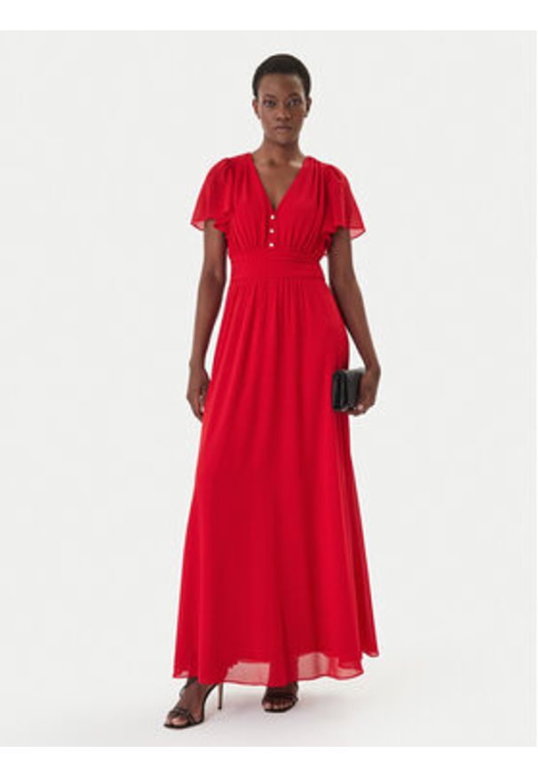Morgan Sukienka wieczorowa 261-RLUCY Czerwony Regular Fit. Kolor: czerwony. Materiał: syntetyk. Styl: wizytowy