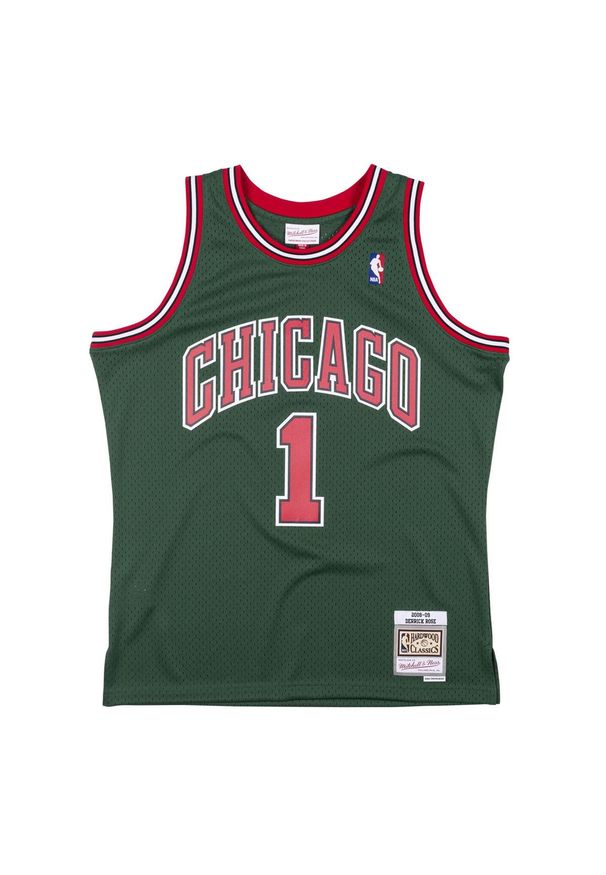 Mitchell & Ness - Koszulka Nba Chicago Bulls Derrick Rose. Kolor: zielony. Sport: koszykówka