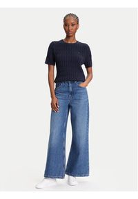 TOMMY HILFIGER - Tommy Hilfiger Sweter WW0WW45656 Granatowy Regular Fit. Kolor: niebieski. Materiał: bawełna #3