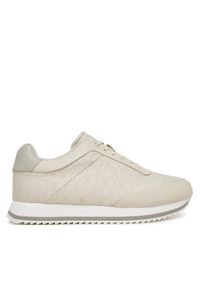 Calvin Klein Sneakersy Runner Lace Up - Jacq HW0HW02413 Écru. Materiał: materiał #1