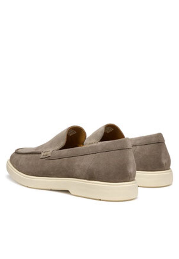 Geox Mokasyny U Spherica Ec17 U55LAD 00022 C1018 Szary. Kolor: szary. Materiał: zamsz, skóra