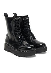 DKNY Trzewiki Batu Studs-Lace Up K4566972 Czarny. Kolor: czarny. Materiał: skóra #4