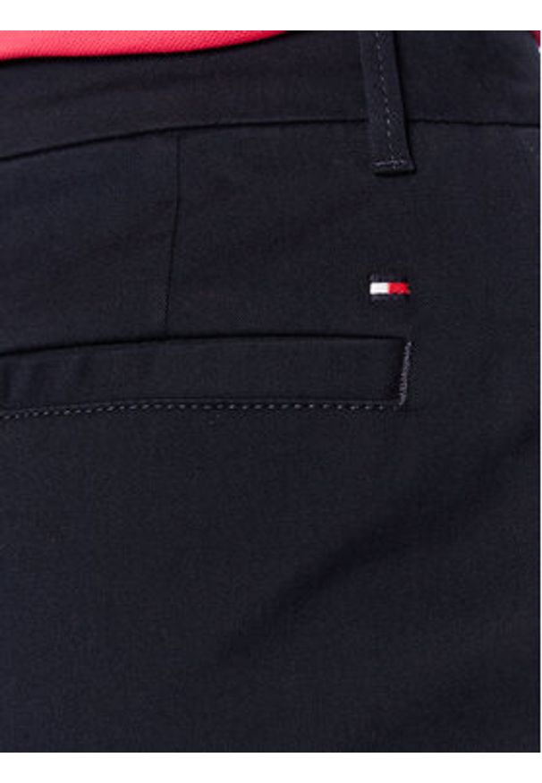 TOMMY HILFIGER - Tommy Hilfiger Spodnie materiałowe WW0WW35694 Granatowy Regular Fit. Kolor: niebieski. Materiał: materiał, bawełna