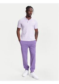 United Colors of Benetton - United Colors Of Benetton Polo 3WG9U301Z Fioletowy Slim Fit. Typ kołnierza: polo. Kolor: fioletowy. Materiał: bawełna
