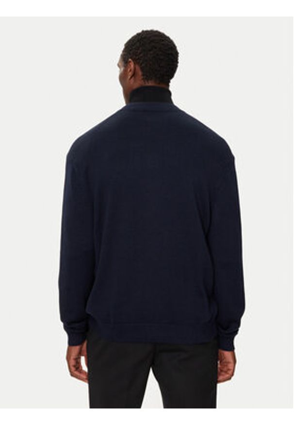 Armani Exchange Kardigan 6DZE1G ZM1LZ 1510 Granatowy Regular Fit. Kolor: niebieski. Materiał: syntetyk, bawełna
