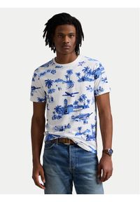 Polo Ralph Lauren T-Shirt 710963814001 Niebieski Custom Slim Fit. Typ kołnierza: polo. Kolor: niebieski. Materiał: bawełna