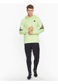 Adidas - adidas Bluza Future Icons 3-Stripes Hoodie IJ8866 Zielony Regular Fit. Kolor: zielony. Materiał: bawełna #10